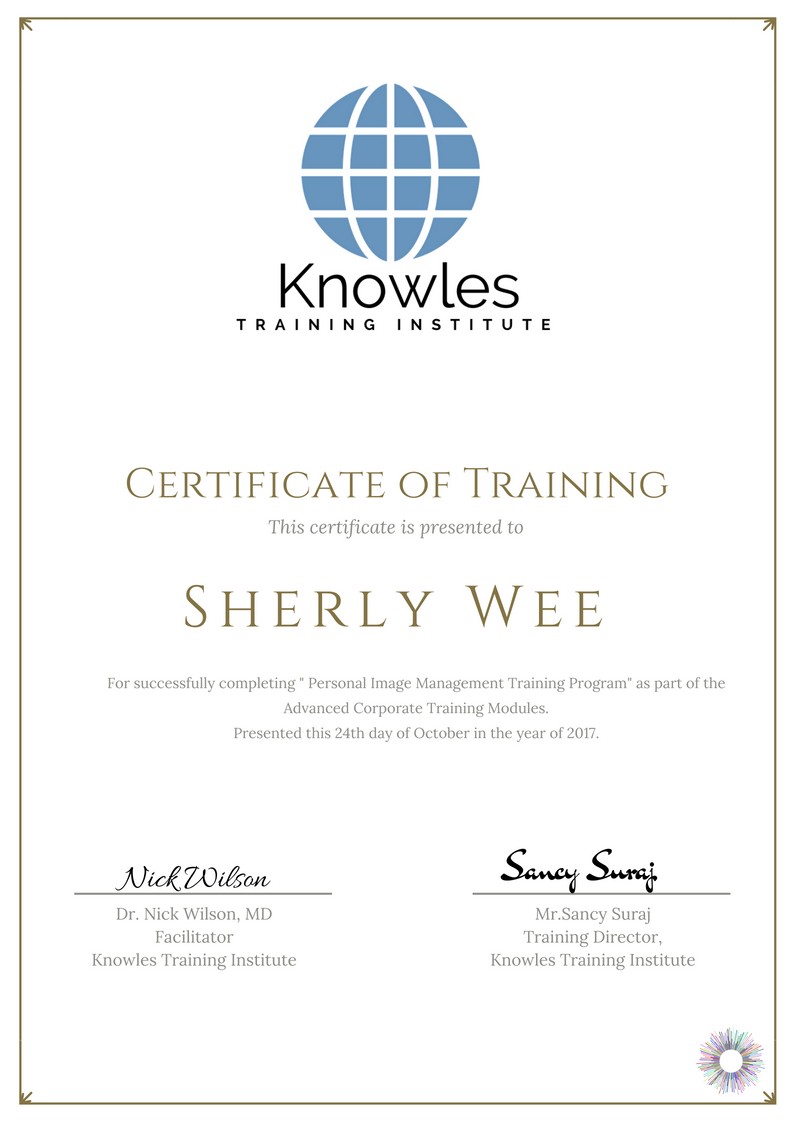 Certification For Personal Image Management Training Course in Dubai, Abu Dhabi, Sharjah, and UAE