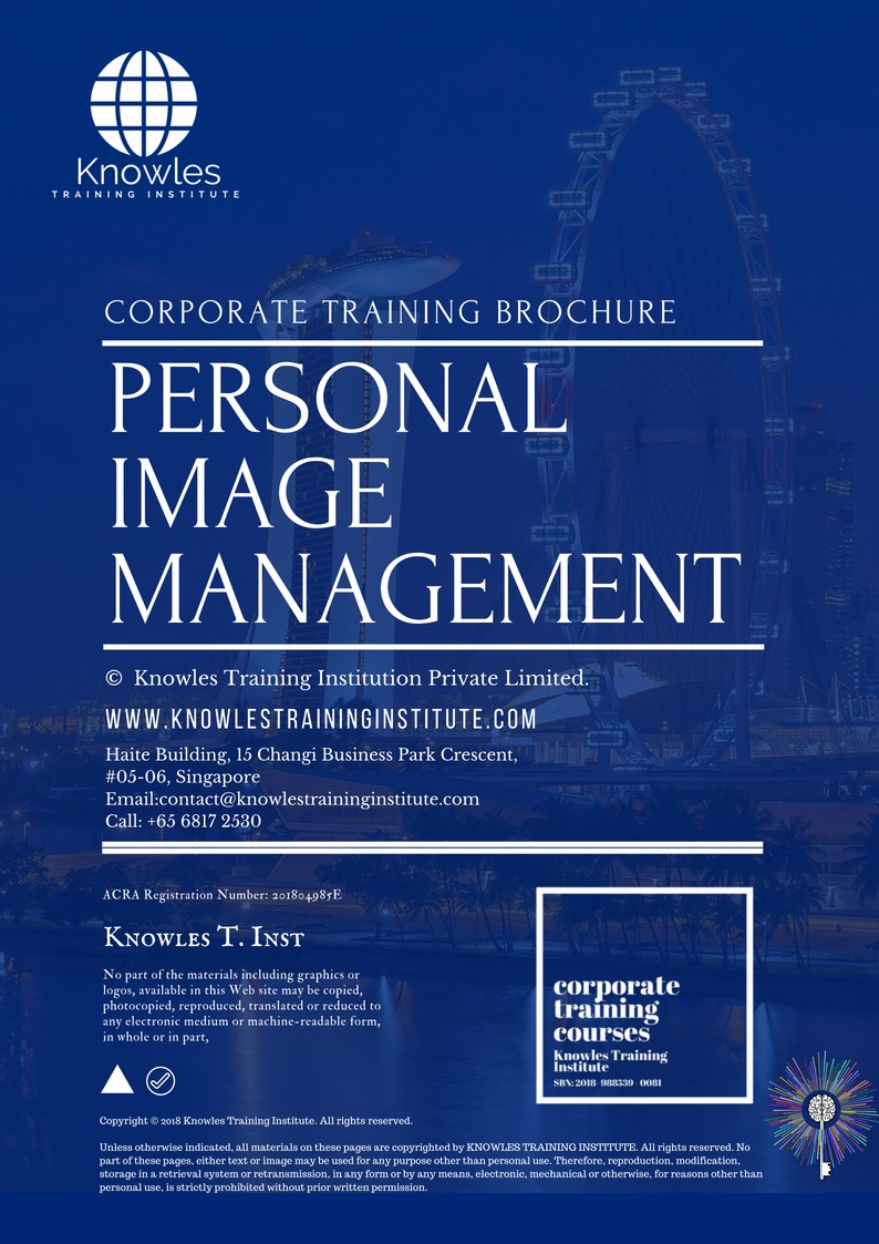 Course Brochure For Personal Image Management Training Course in Dubai, Abu Dhabi, Sharjah, and UAE