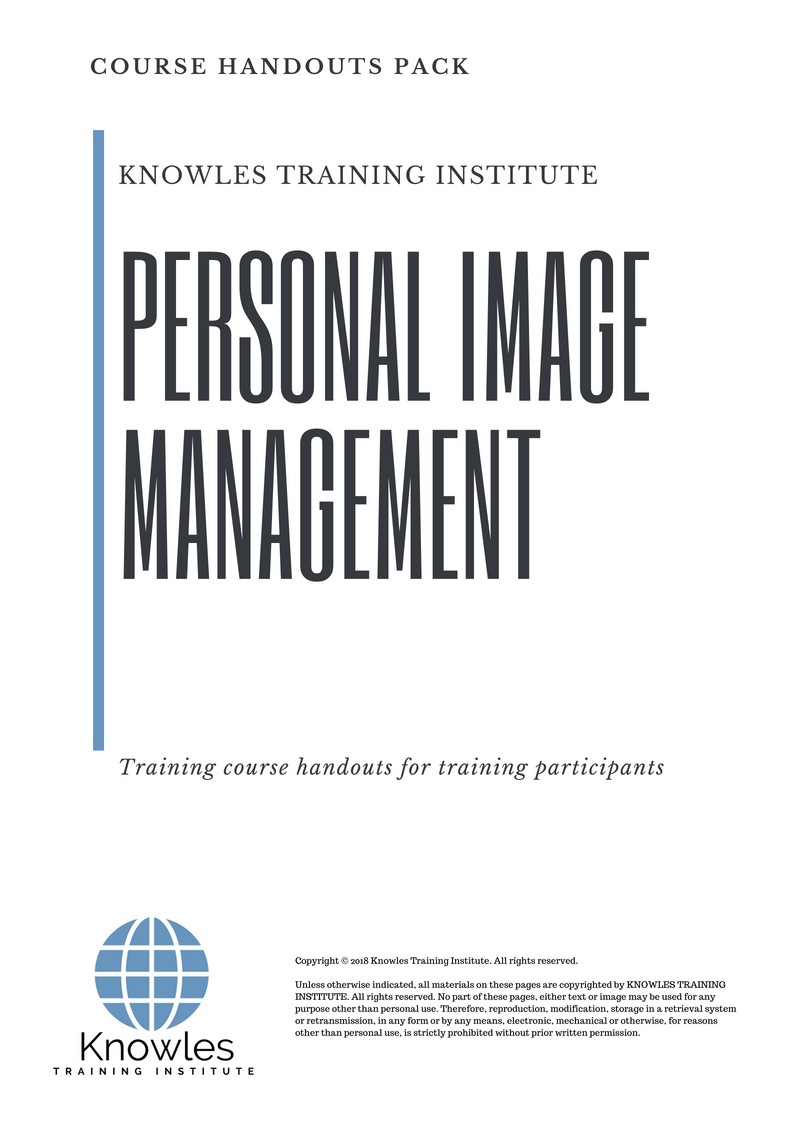 Course Handouts For Personal Image Management Training Course in Dubai, Abu Dhabi, Sharjah, and UAE