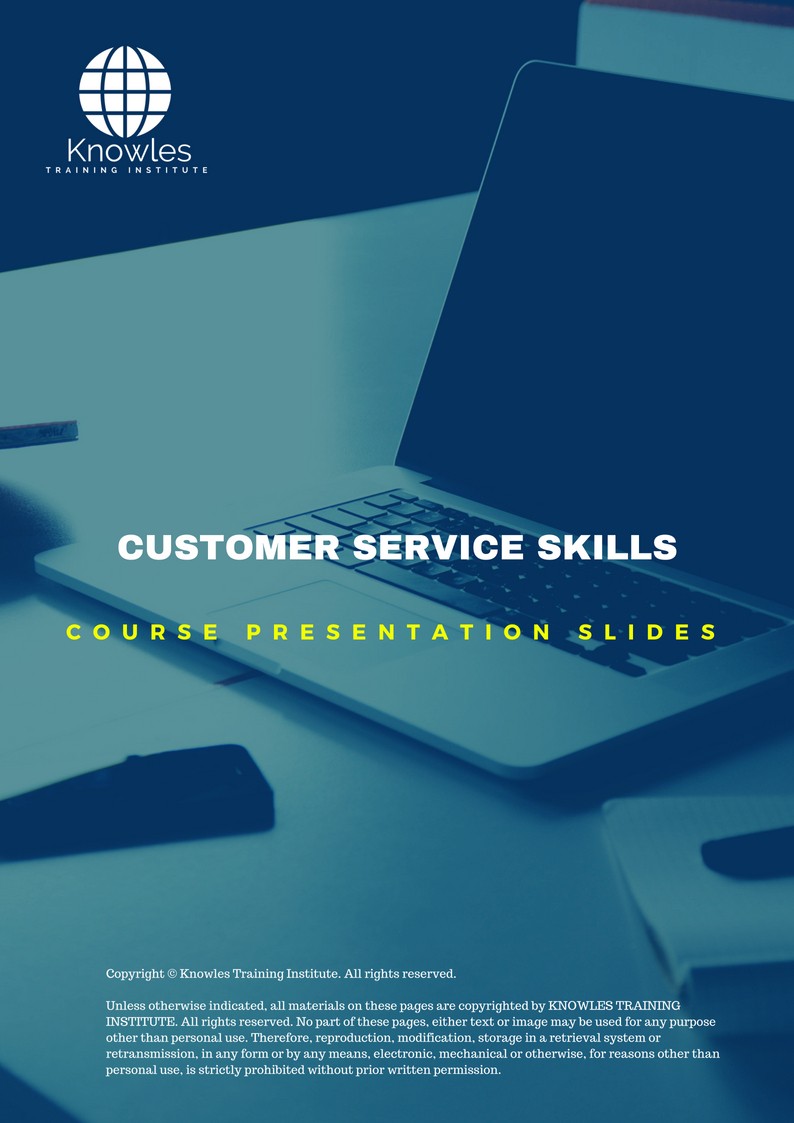 Customer Service Skills in Dubai, Abu Dhabi, Sharjah, and UAE PPT Slides Used During Course