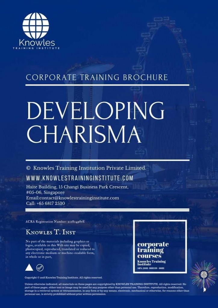 Developing Charisma Training Course in Dubai, Abu Dhabi, Sharjah, and UAE Brochure