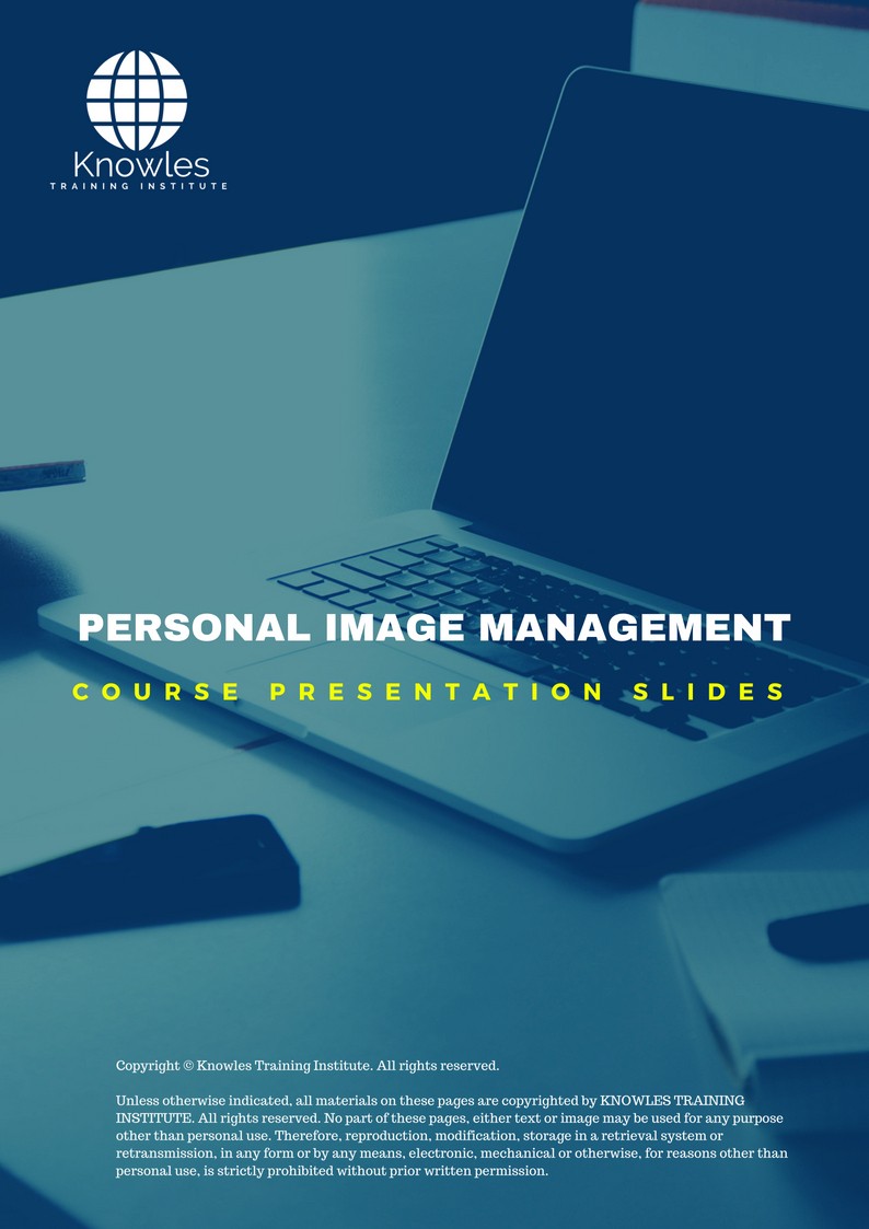 PPT Slides Used During Course For Personal Image Management Training Course in Dubai, Abu Dhabi, Sharjah, and UAE